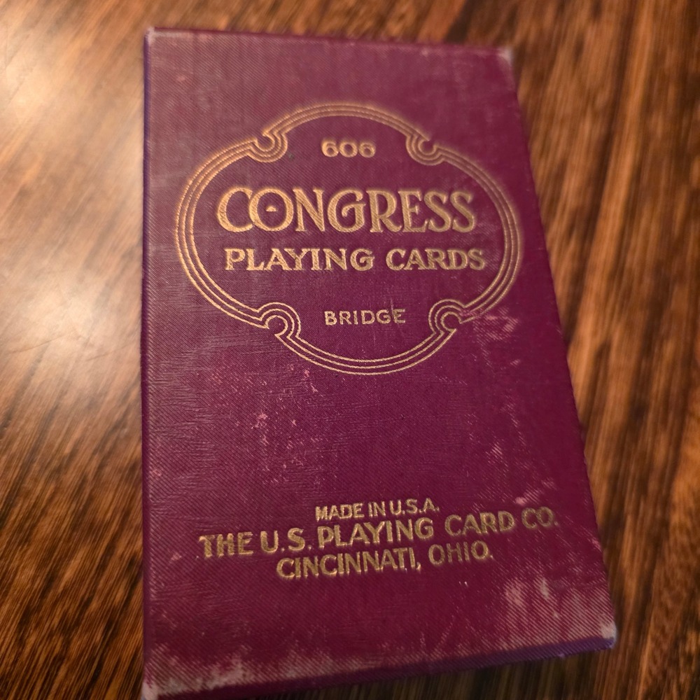 Vintage Congress 606 Bridge Playing Cards Brookside US Playing Card Co Ohio